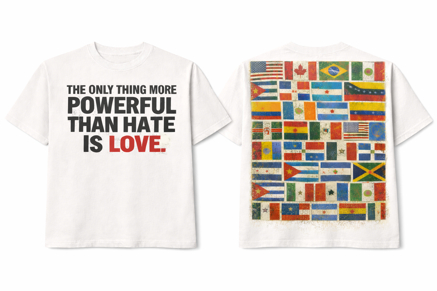 LOVE OVER HATE TEE (INTERNATIONAL PRIDE)